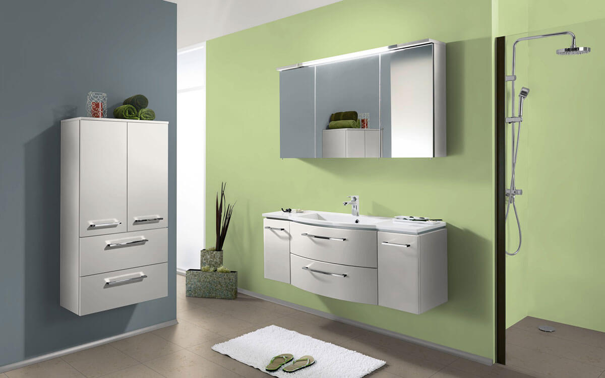 Light color combination for a good mood in the bathroom | 3D Arctis 45, 3D Pine 115